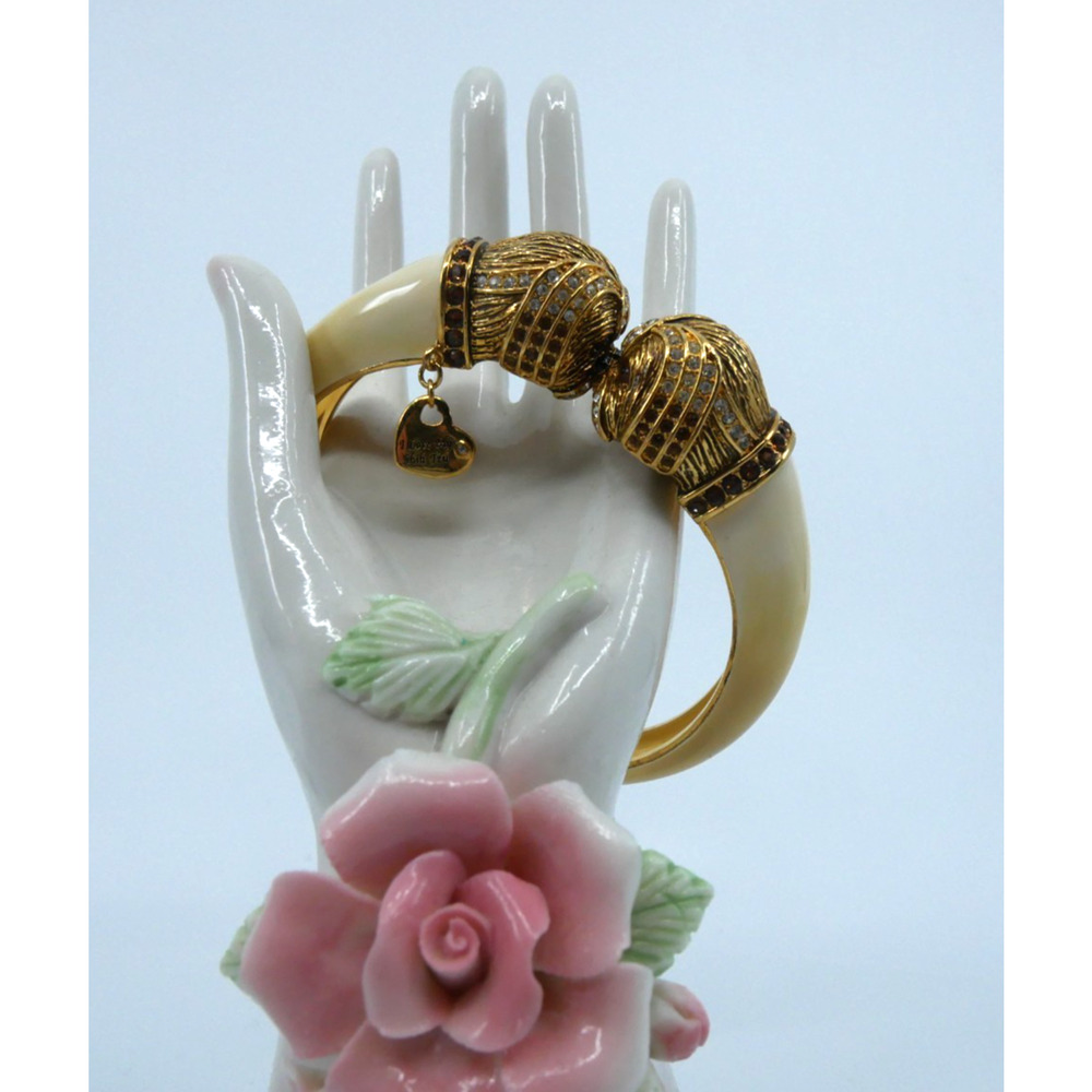 Bradford Exchange Shih Tzu Dog Cuff Bangle Bracelet With Swarovski Crystals
